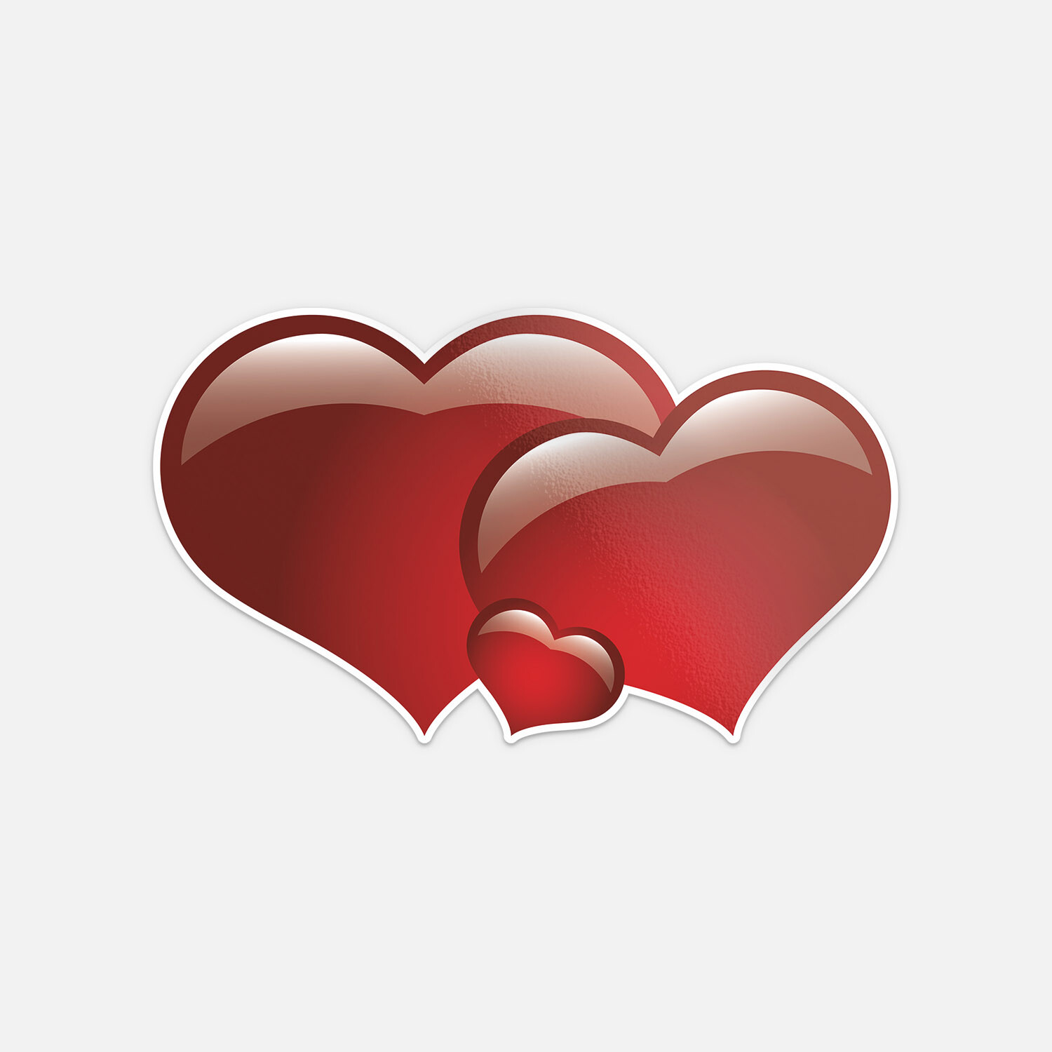 Valentines Day Hearts Vinyl Sticker Decal