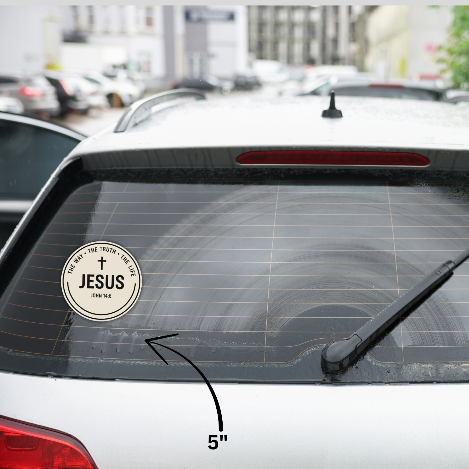 4PCS Jesus The Way The Truth The Life Christian Vinyl Decal Stickers