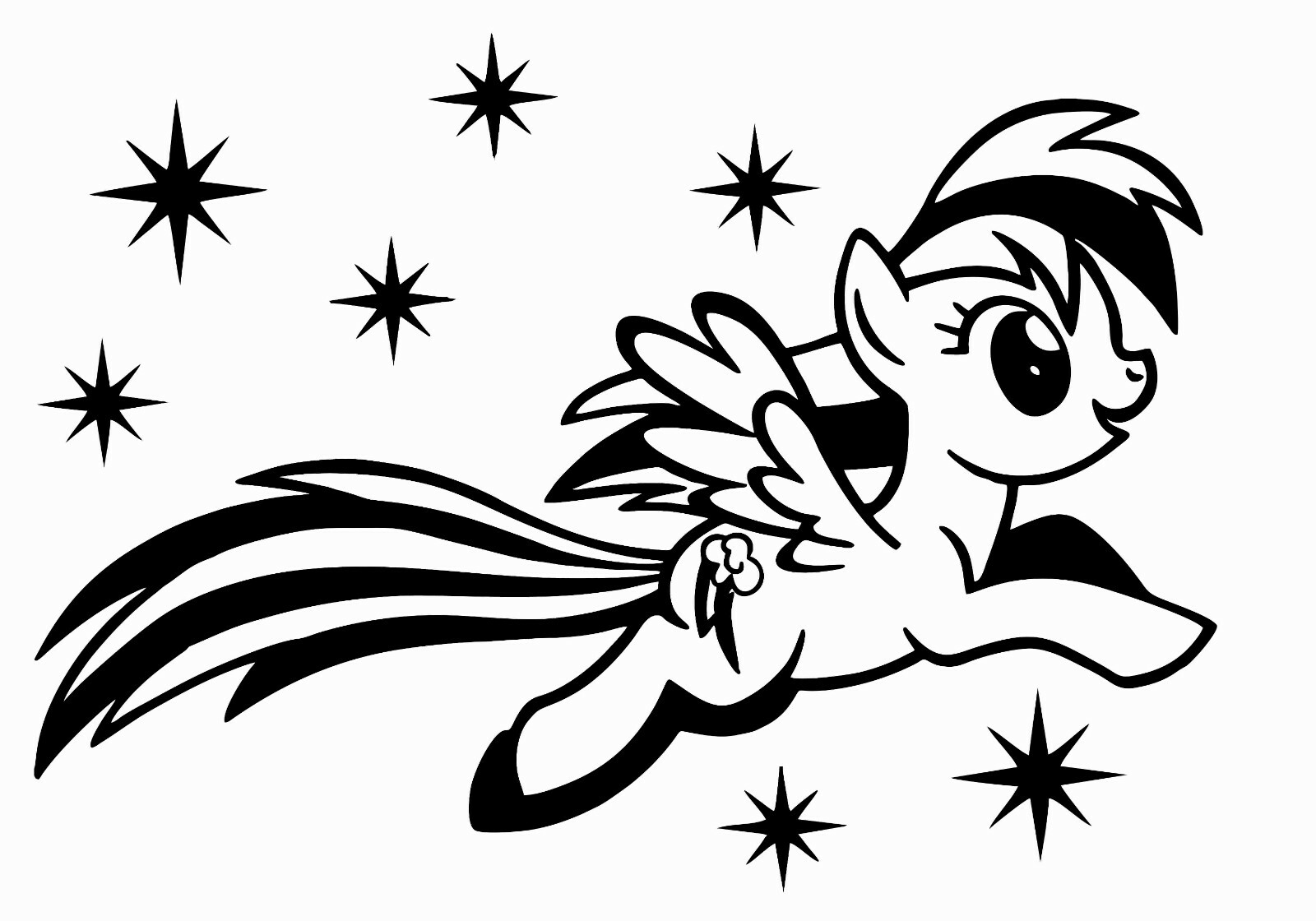 Flying Rainbow Dash Wall Decal – Vinyl My Little Pony Home Kids Bedroom Sticker