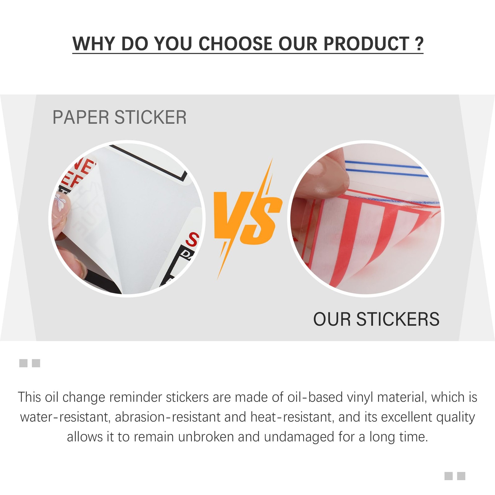 Car Oil Change Stickers Next Service Due Reminder for Windshield 300 Pcs