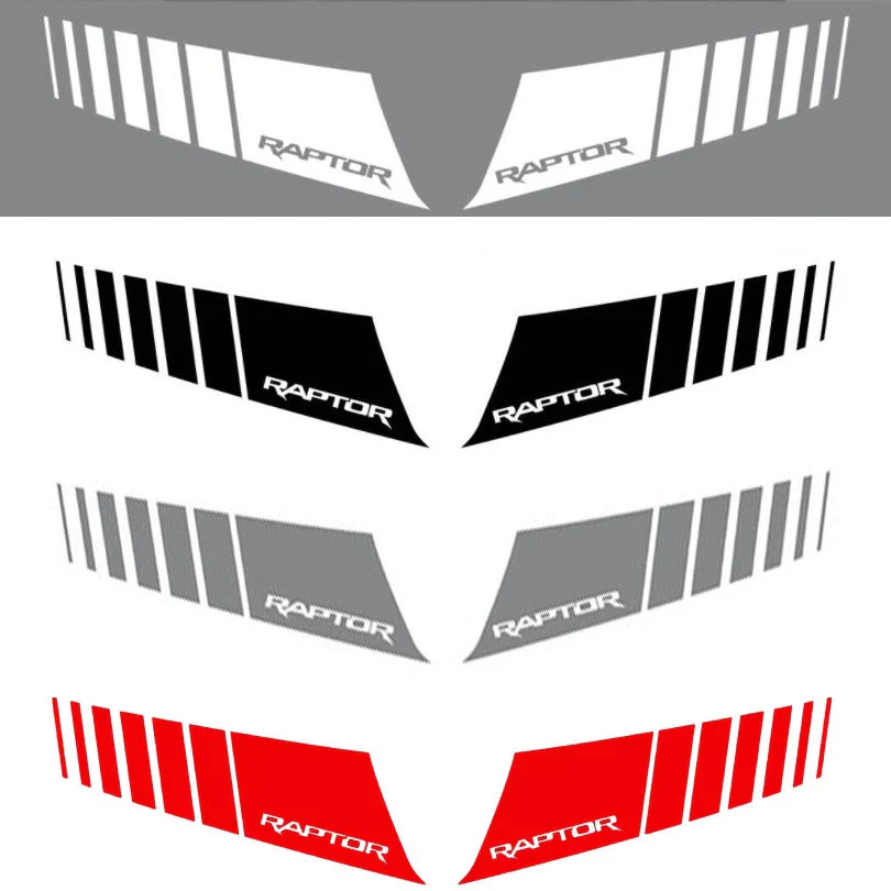 Aftermarket Hood Stripe Decal Kit for Ford F-150 Raptor (2015–2019) | Premium Vi