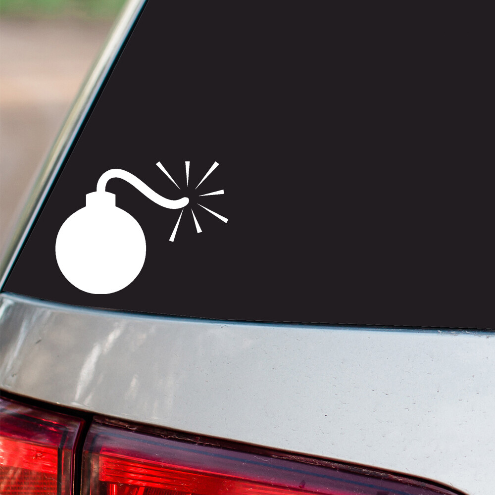Bomb Sticker Hand bomb Explosive Boom all chrome and regular vinyl colors