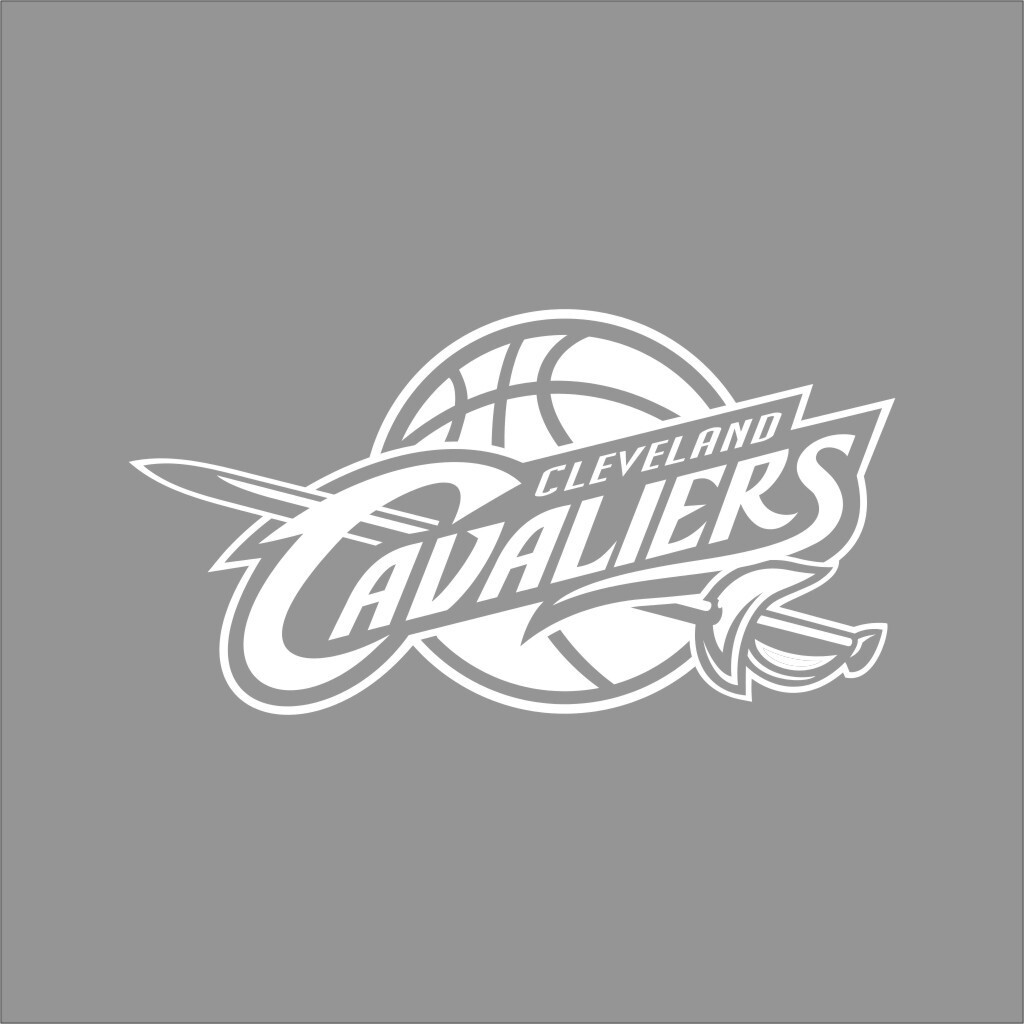 Cleveland Cavaliers NBA Team Logo 1 Color Vinyl Decal Car Window Wall