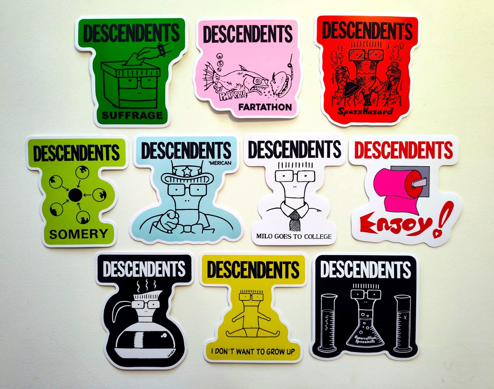 Sticker Pack (10 Vinyl Stickers) Hardcore Pop Punk Rock Band