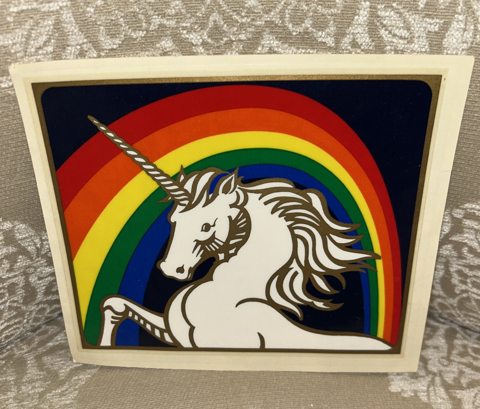 Rainbow Art Jumbo Vintage unicorn sticker decal 6×7