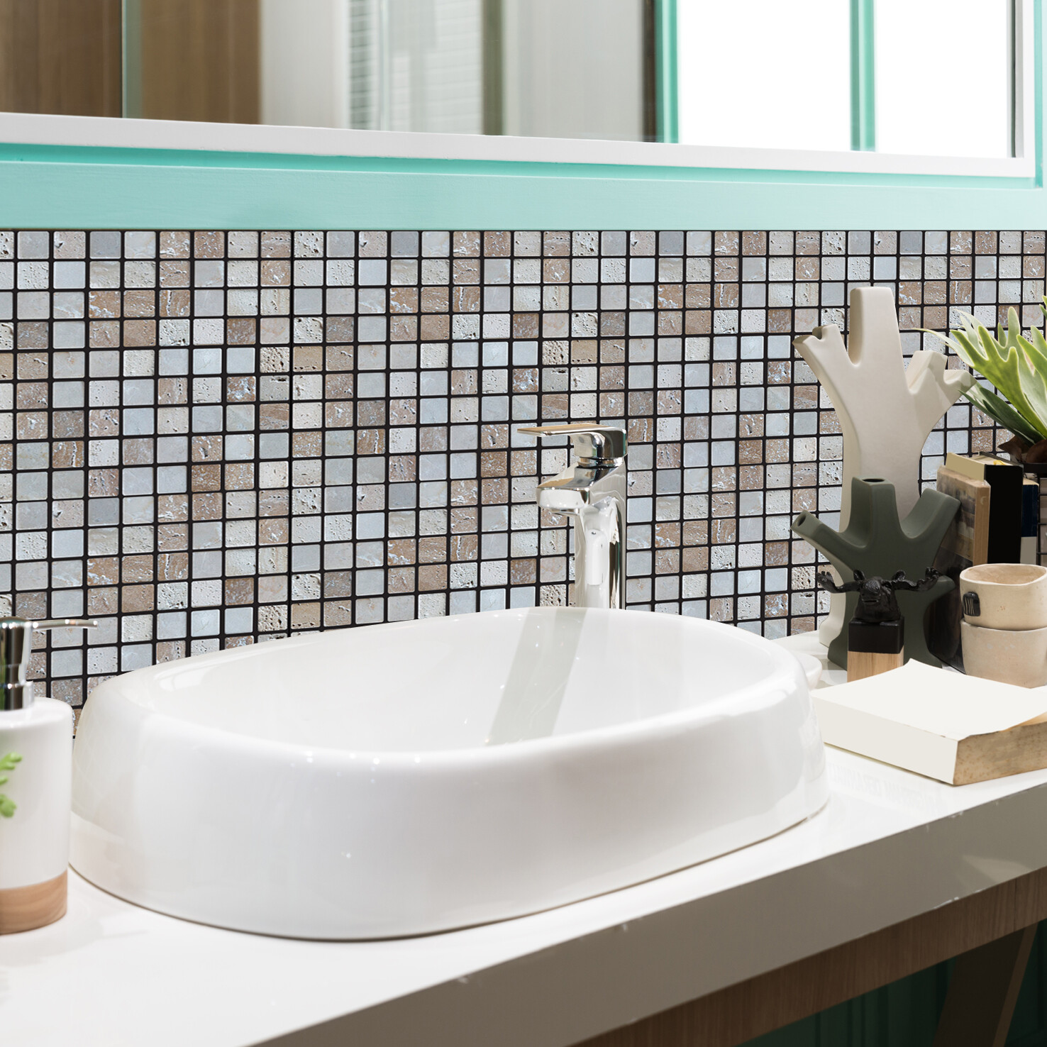 12"x12" 10Pcs 3D Wall Sticker Tile Brick Panel Self-adhesive Wall Waterproof PVC