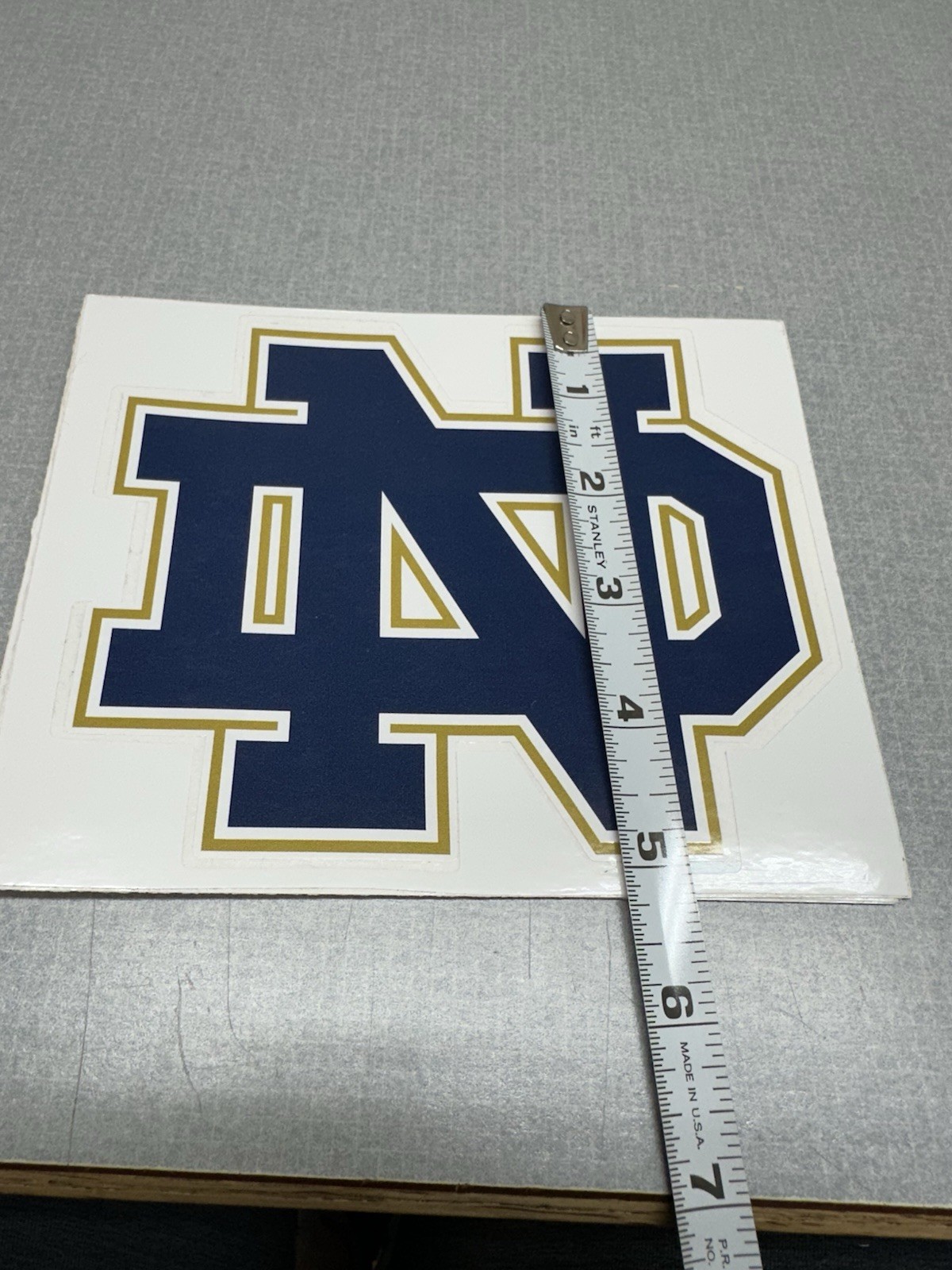 Notre Dame "Fighting Irish" ND Logo Sticker Decal 6.5" x 5"
