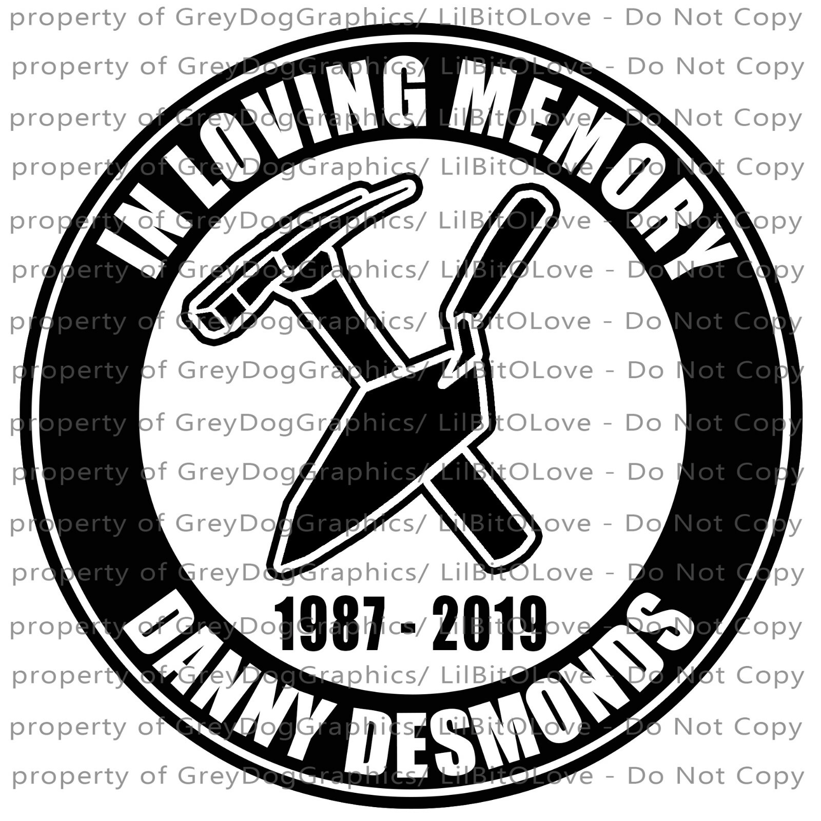 PERSONALIZED IN MEMORY VINYL DECAL BRICK MASON MASONRY TROWEL HAMMER STICKER