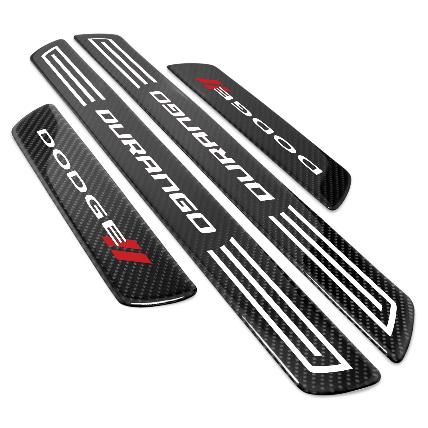 Dodge Durango X-Large Black Carbon Fiber 4 Pcs Universal Door Sill Plates