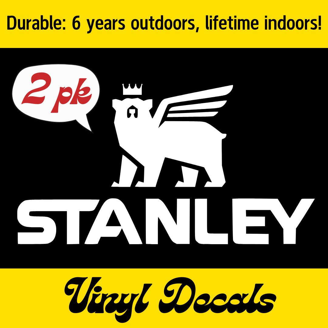 "Stanley Bear Vinyl Decal 2pk – Tumblers, Laptops, Camping, Hiking & Travel!