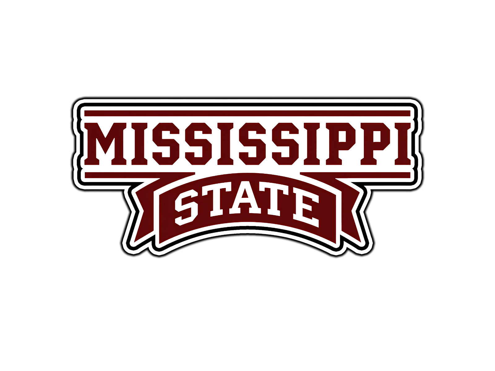 #0330 Mississippi State University Logo #2 Sticker Waterproof Vinyl Decal DieCut