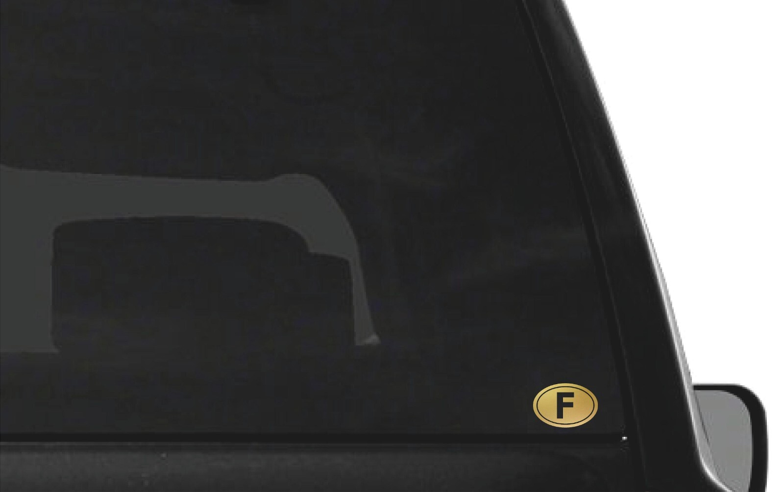 F France country initials initials Vinyl Decal Window Oval F Laptop Sticker