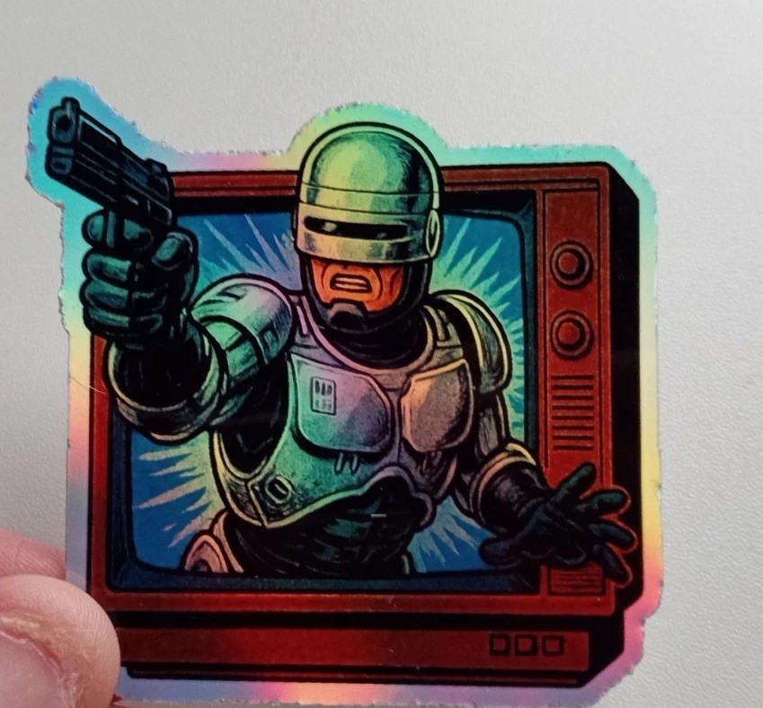 RoboCop 3 Inch Waterproof Vinyl Holographic Sticker