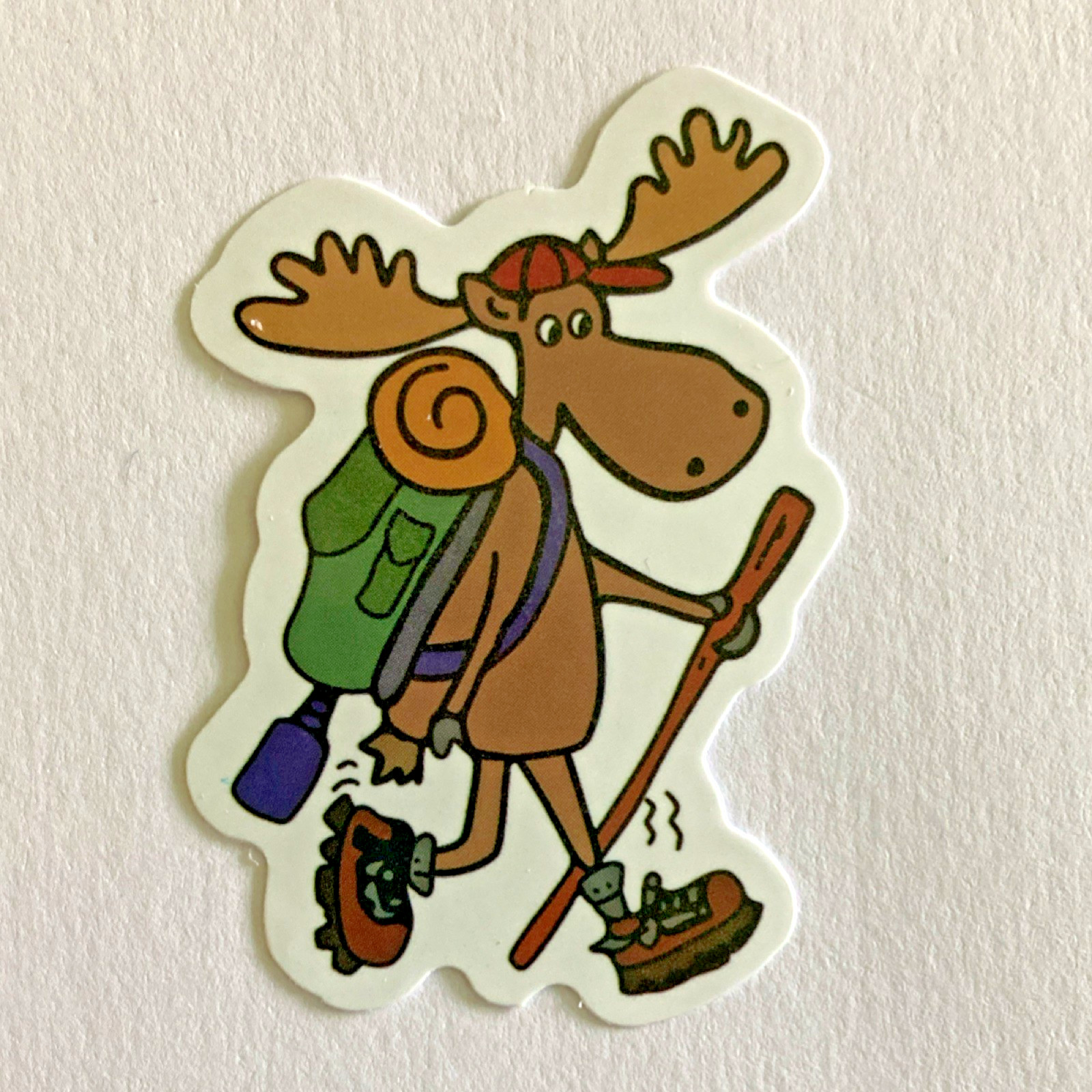 7 Camping & Outdoors Multicolor Vinyl Stickers Set, Moose, Tent, Water Resistant