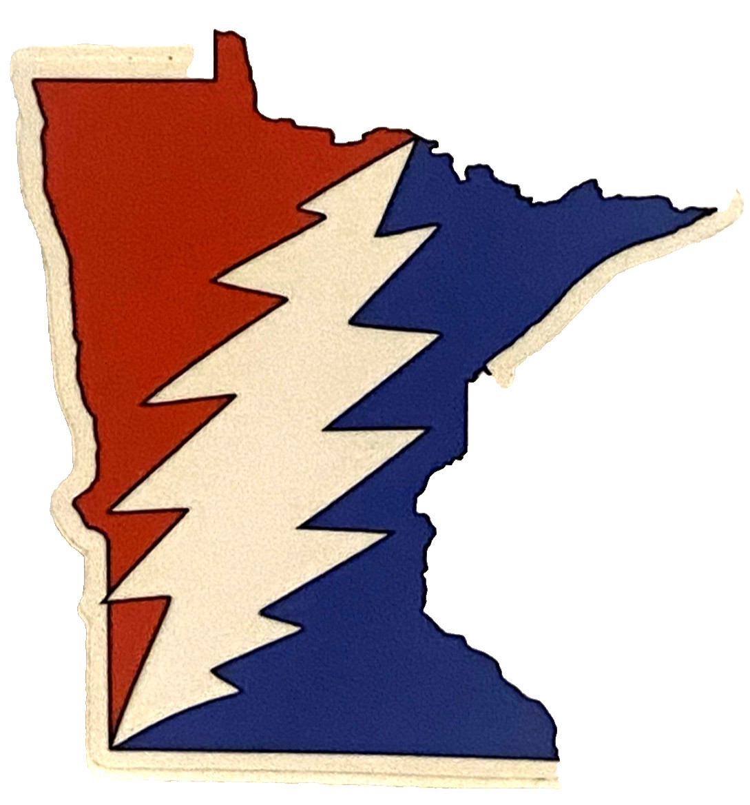🌹⚡️GRATEFUL DEAD 13 Point Bolt Minnesota Sticker *NEW* Measures 2-1/2" x 3"⚡️