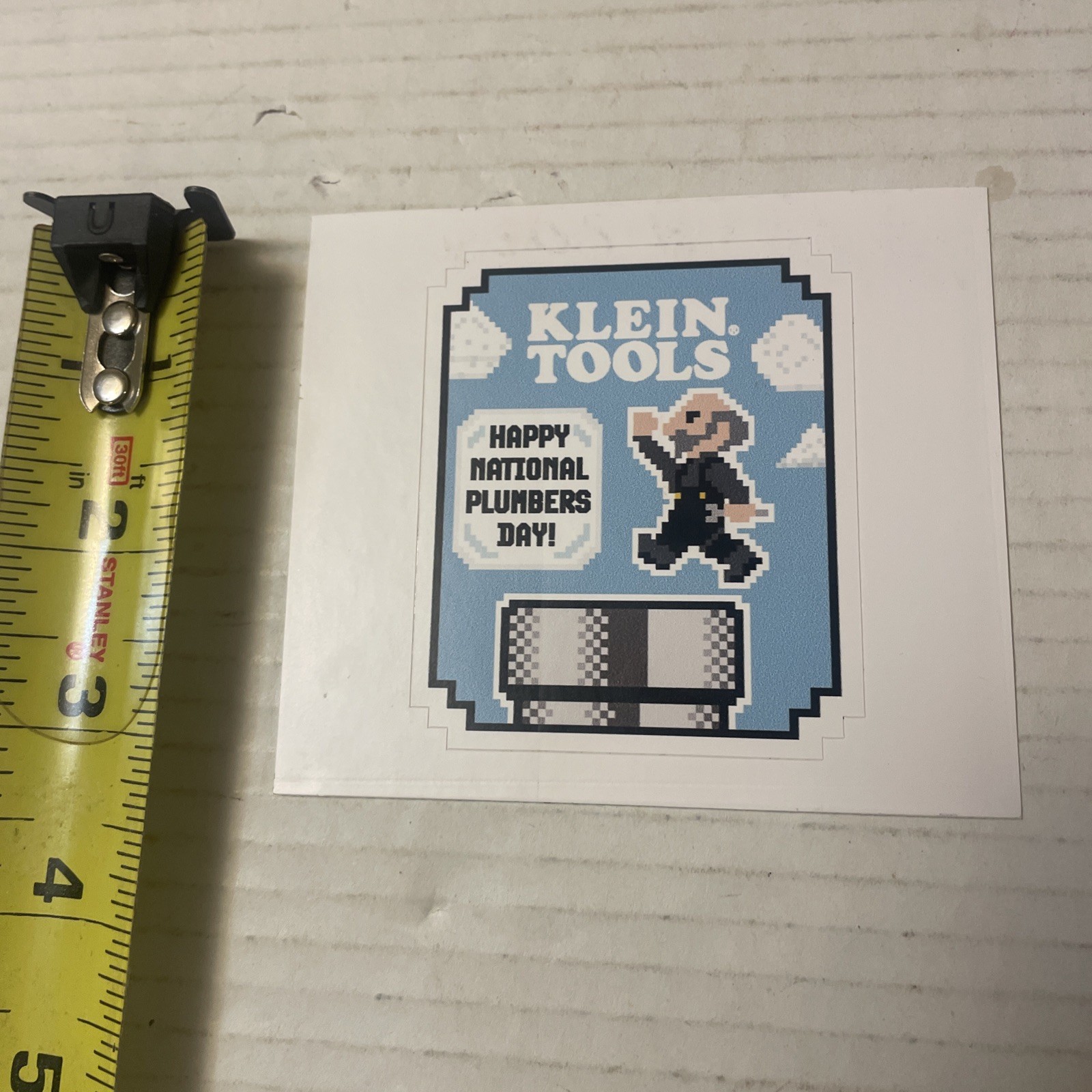 Klein Tools Tradesman Club Exclusive Giveaway Sticker April 2024 Plumbers Day!