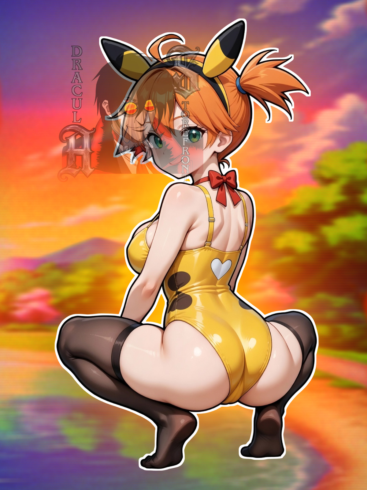Adult Anime Waifu Pokemon Misty/ Kasumi 6" Vinyl Sticker