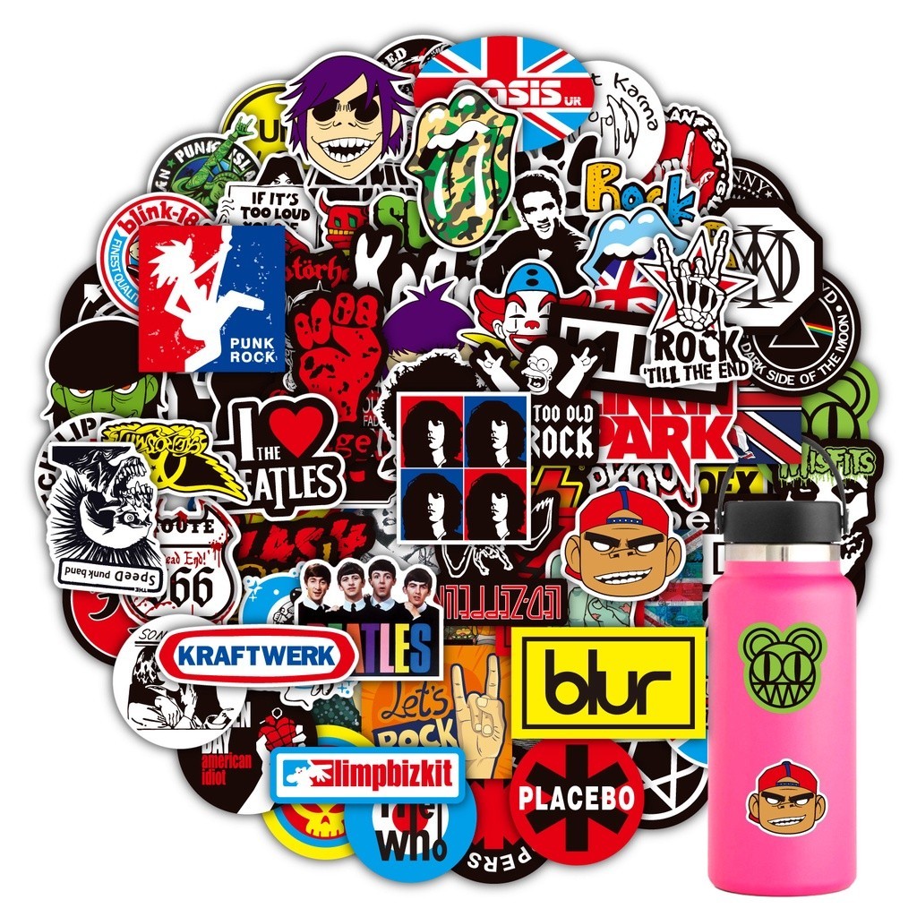 100PCS Rock Band Stickers Lot Punk Music Heavy Metal Bands Sticker Decal-USA