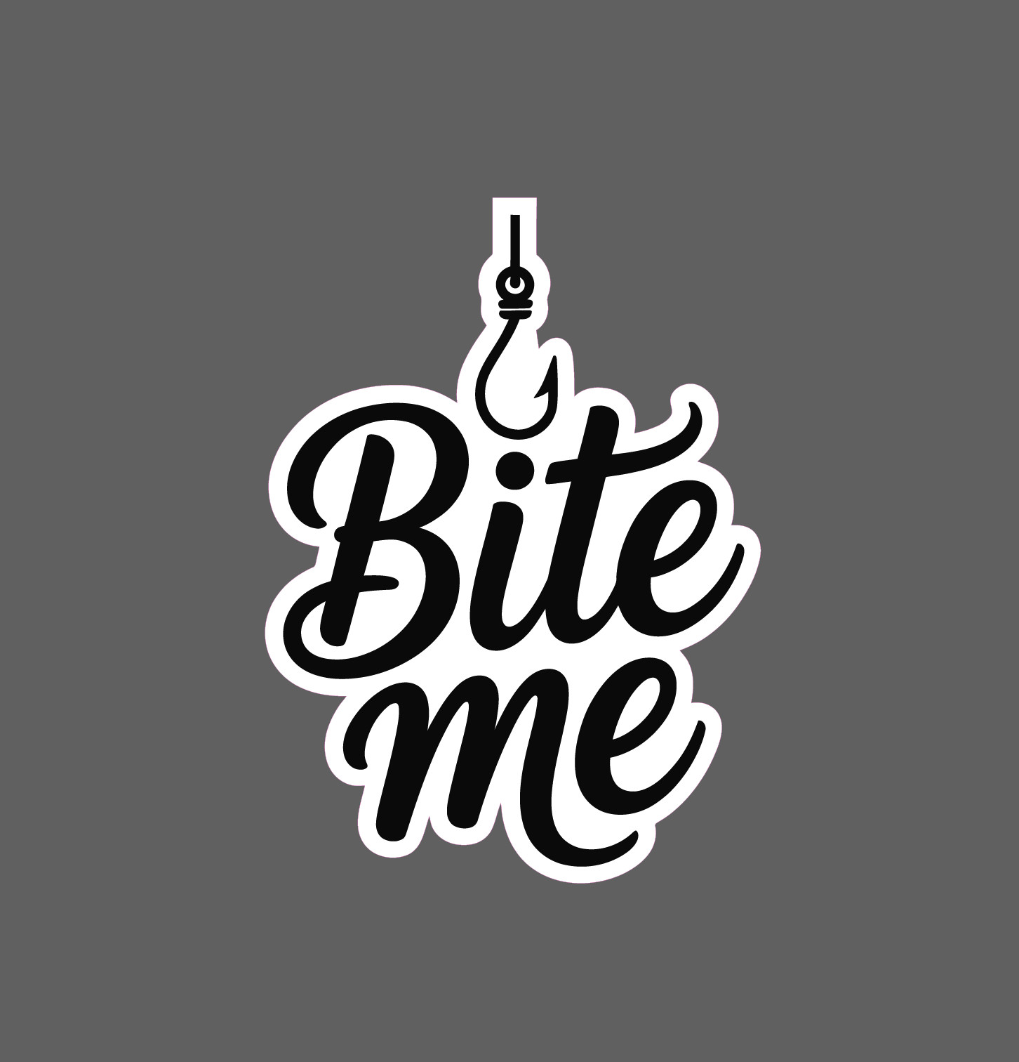 Bite Me Sticker Fish Fishing Outdoor Nature Wildlife Funny Gift Waterproof NEW