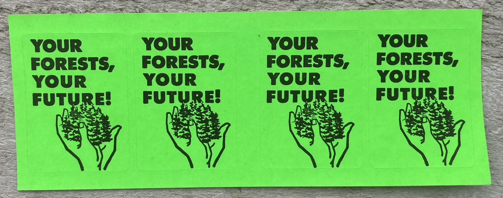 Retro Set of 4 “Your forests, Your Future” Naturalist Decals Stickers 2.5”x1.75”