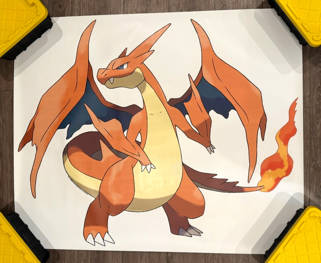 Pokémon TCG Mega Charizard Y Marketing Kit Vinyl Decal Mega Evolution 41" X 49"