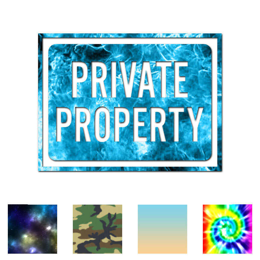 Private Property Business – Decal Sticker – Multiple Patterns & Sizes – ebn4010