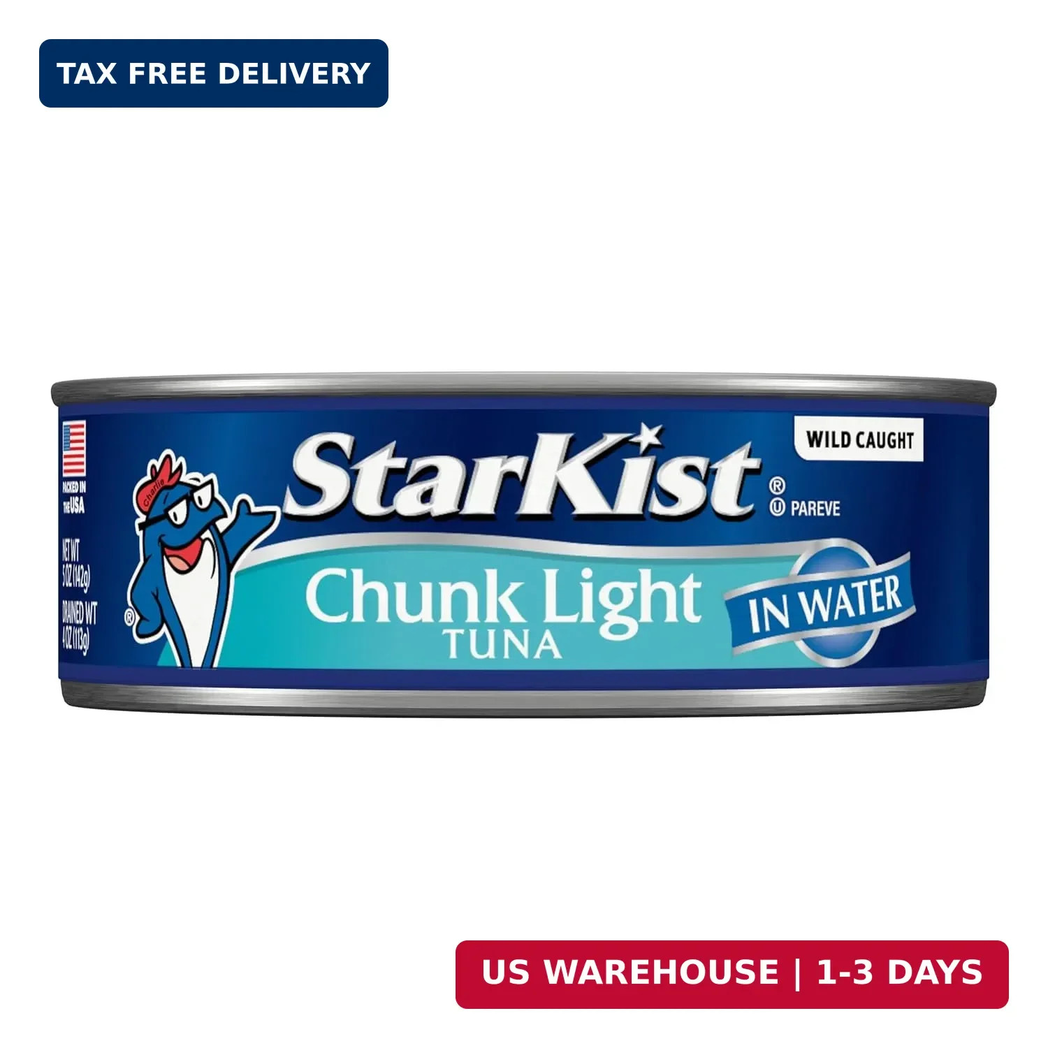 StarKist Chunk Light Tuna in Water, 5 oz (48 Pack) Canned Tuna Fish, Wild Caught