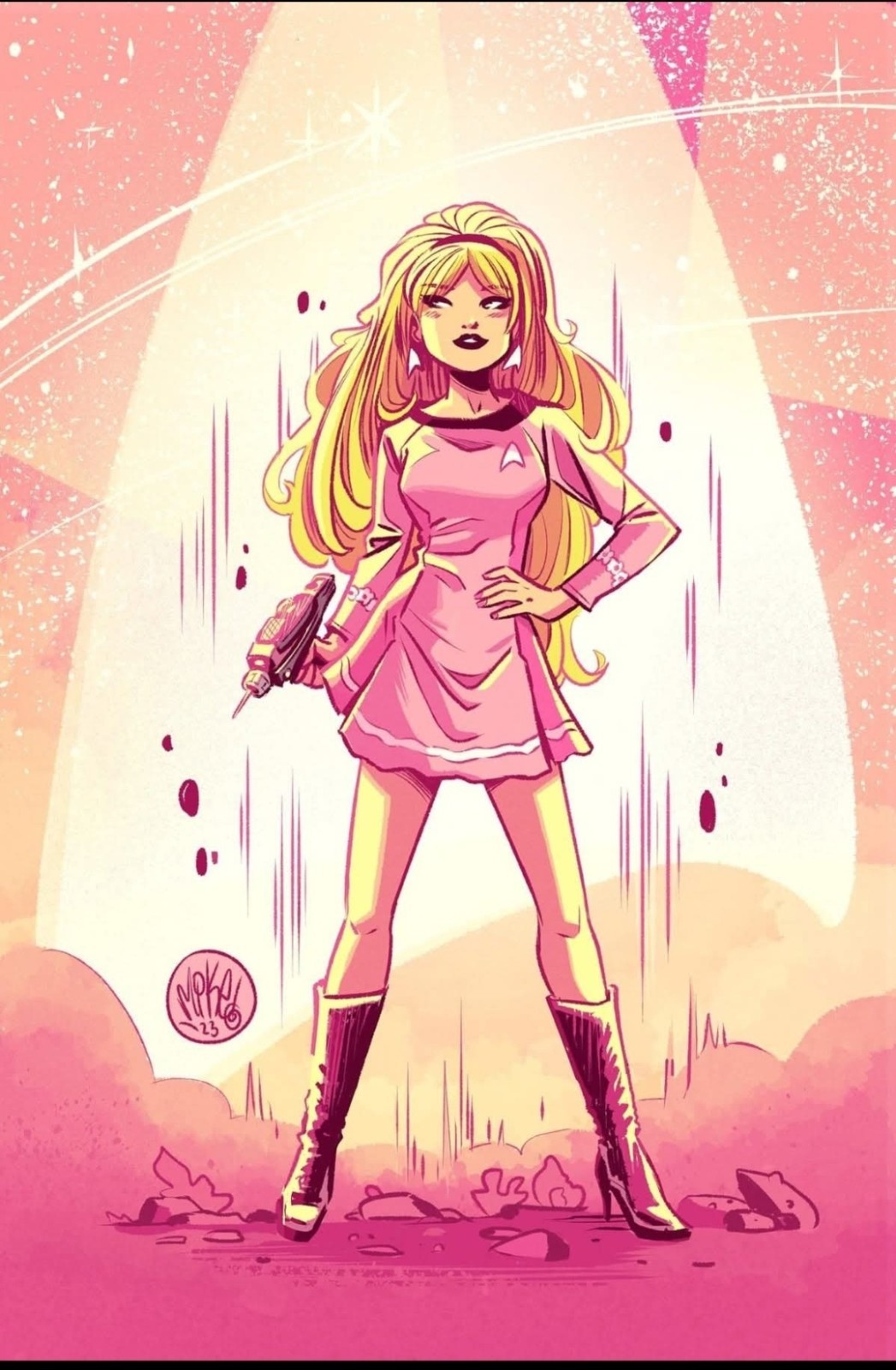 BARBIE X STAR TREK X CROSSOVER X VYNIL HIGH-GLOSS STICKER X 3X3 INCHES X