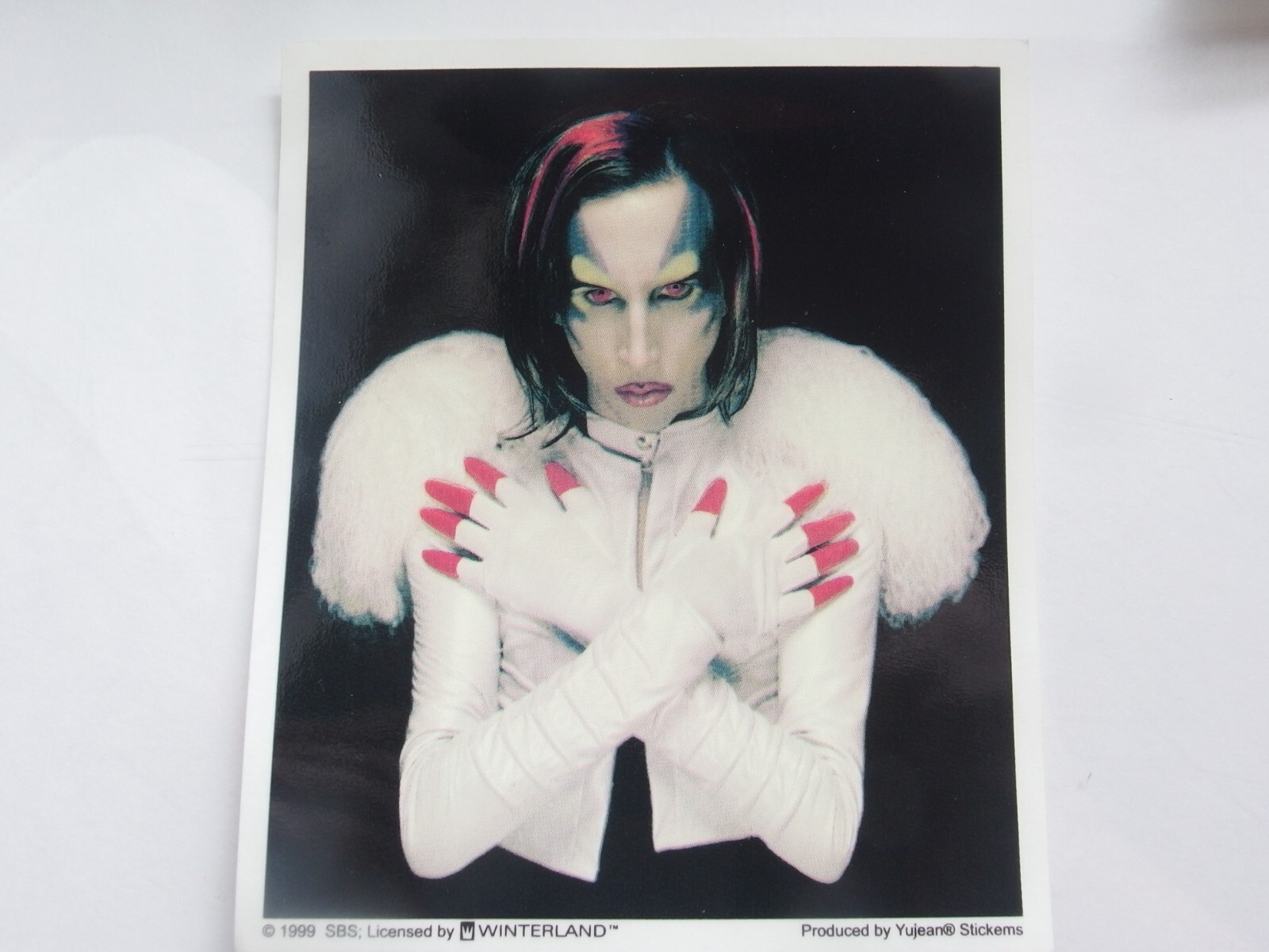 Vintage 1999 Marilyn Manson Rock Is Dead Sticker 4⅞"x5¾" Yujean Winterland Glam