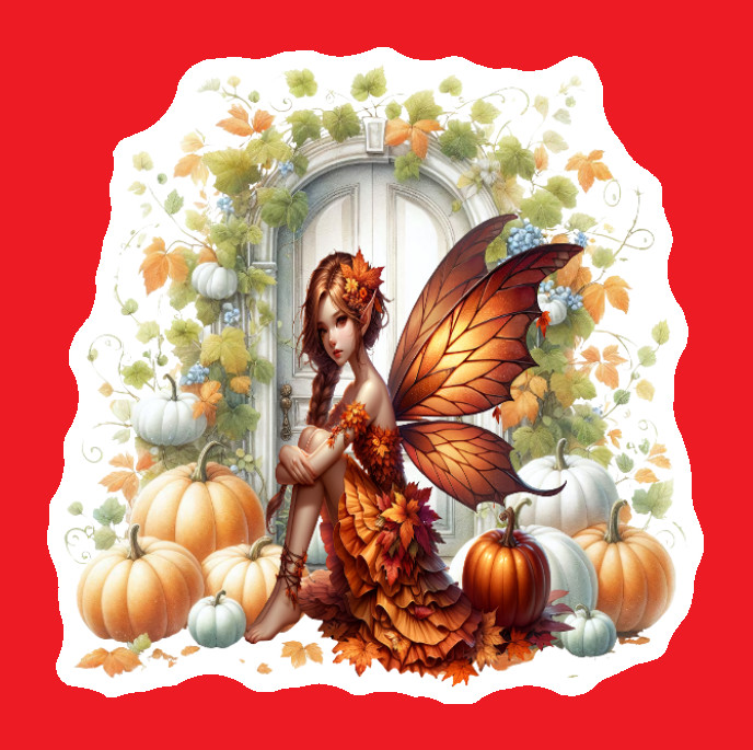 Fall Fairy Vinyl Decal Sticker Weatherproof UV Coated Outdoor Indoor Durable