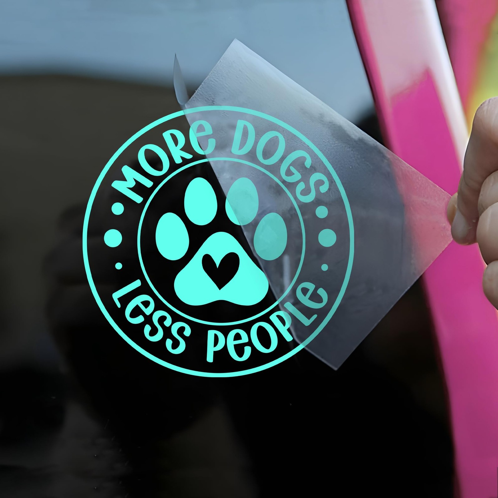Funny Dog Paw Car Decal Waterproof Bumper Sticker for Dog Lovers, 6 Inches