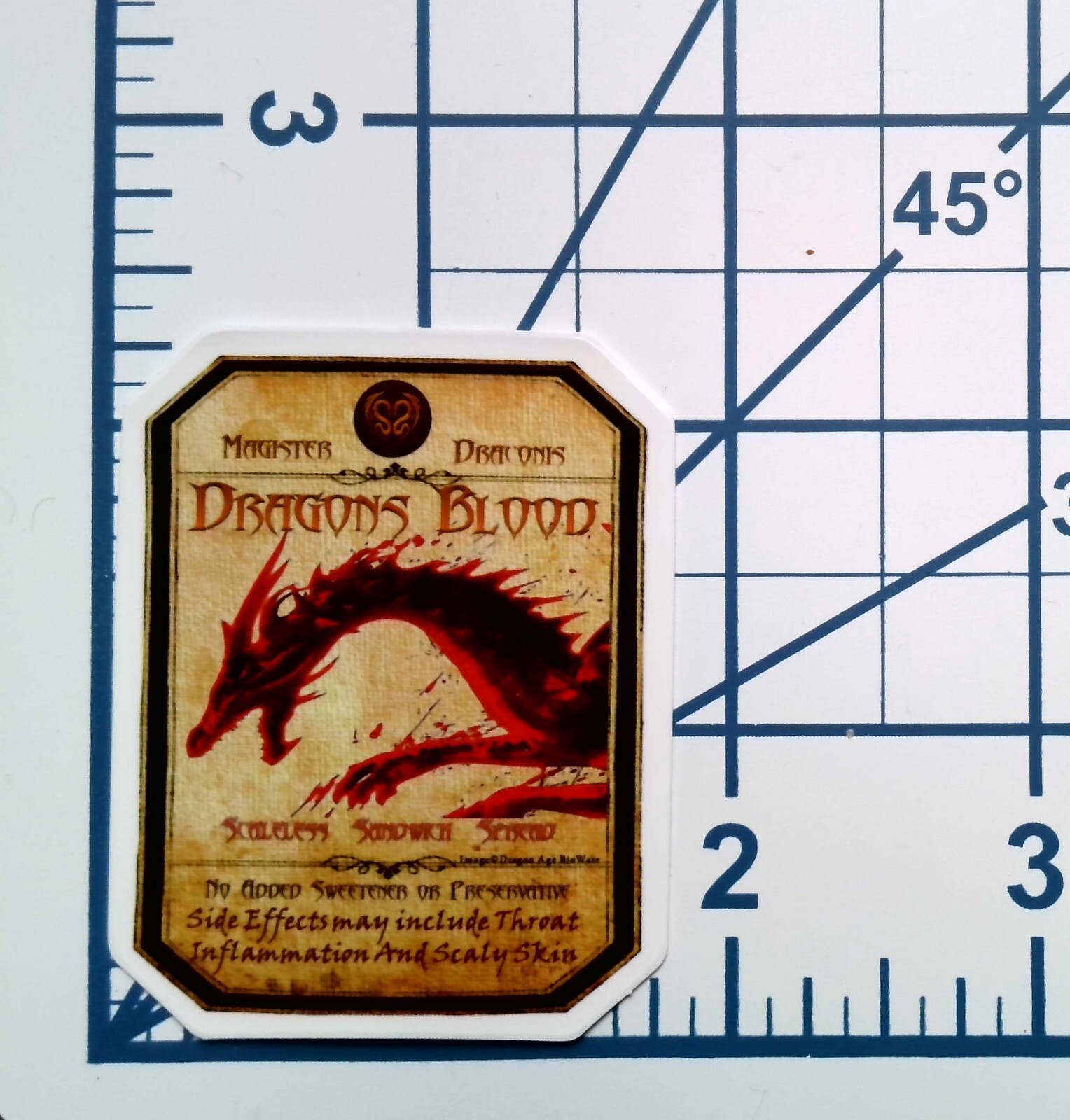 Dragons Blood Potion Sticker Vinyl Die Cut Scrapbook Journal Decal Fantasy