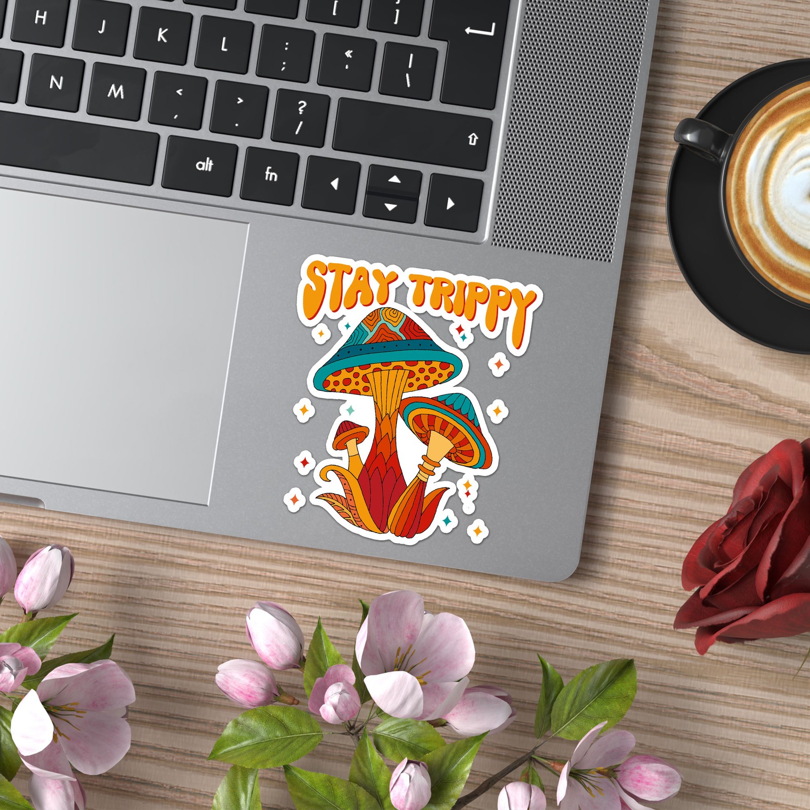 Stay Trippy Shrooms – Vinyl Decal Sticker – Car Window Laptop – ebn8737