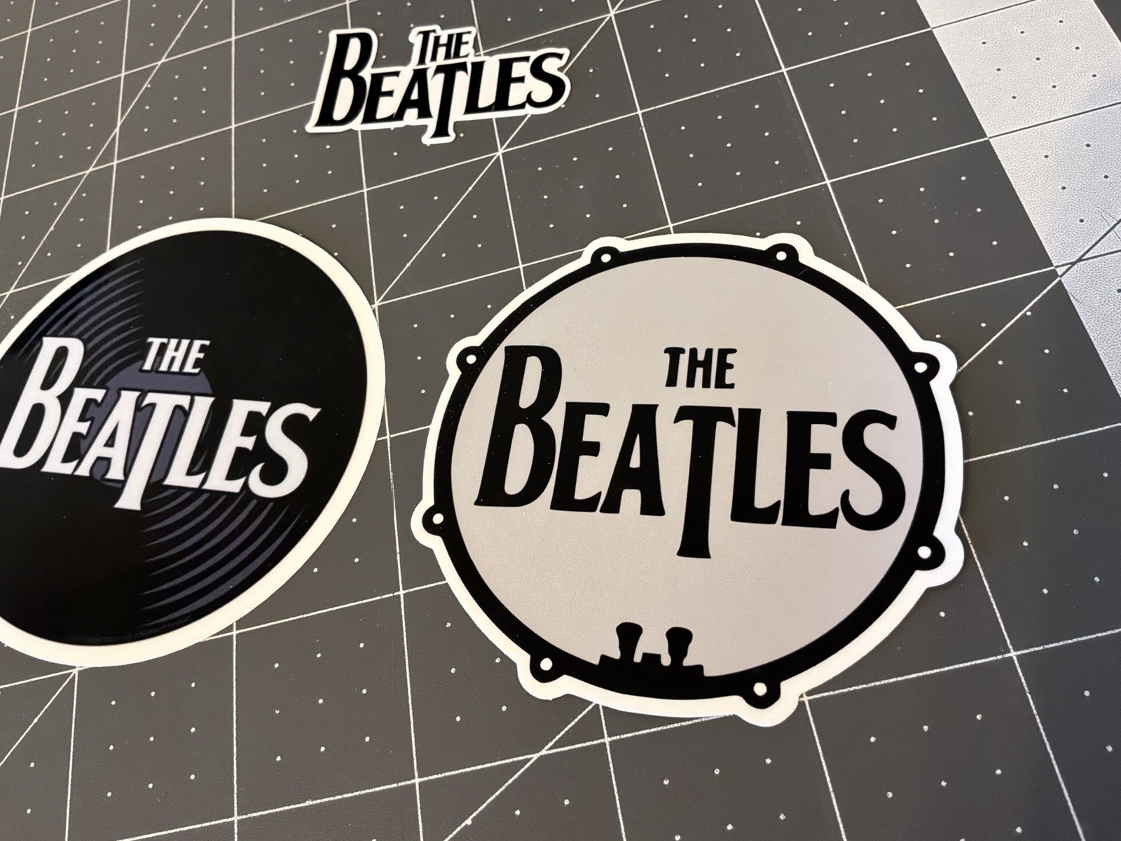 The Beatles Stickers 3” 3 Sticker Lot Circles