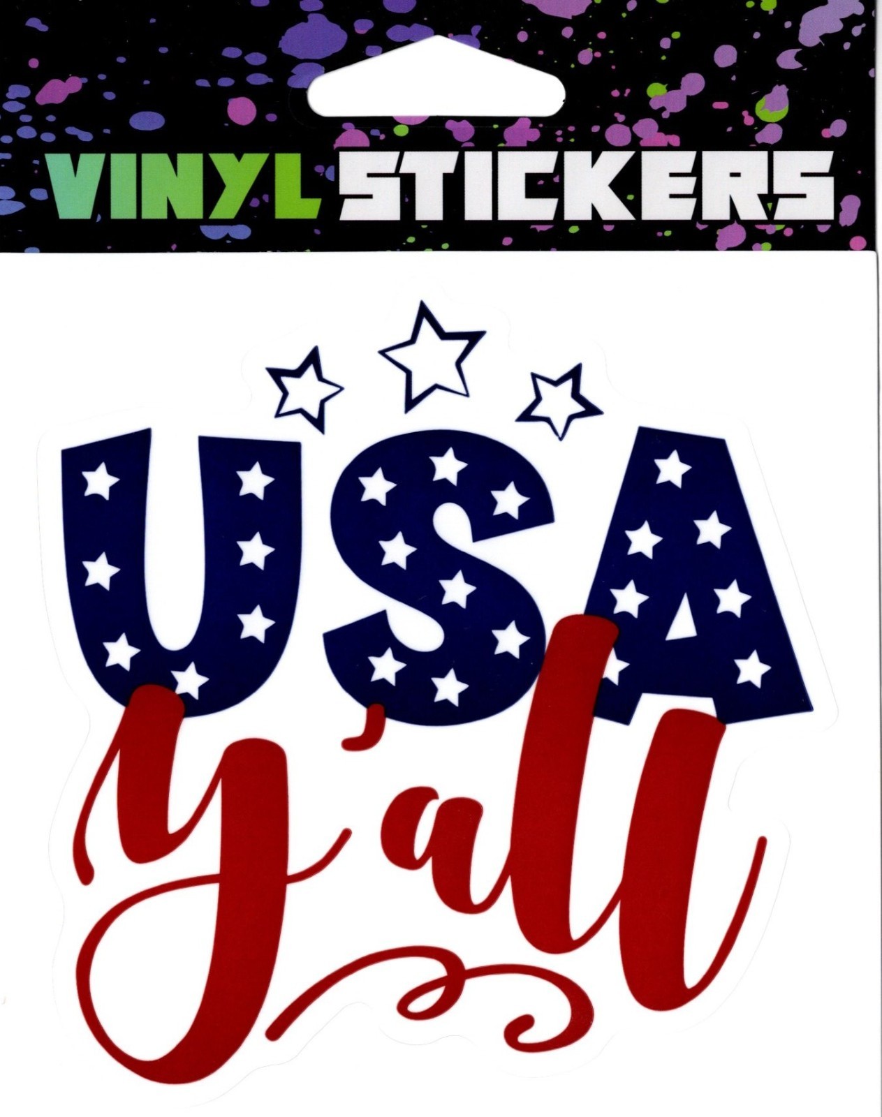 USA Y'all Vinyl Sticker – 4.25in x 4.25in