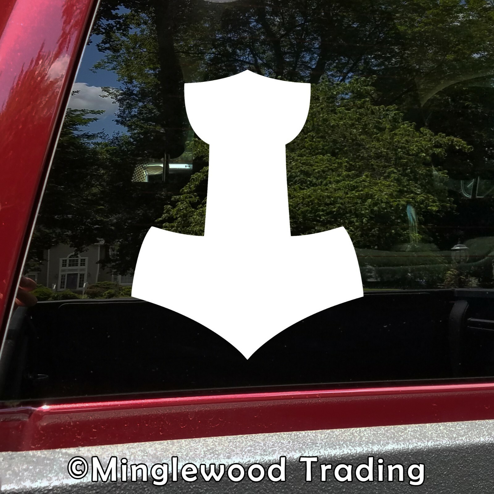 Thor's Hammer Vinyl Sticker | Mjolnir Asatru Norse God of Thunder Die Cut Decal