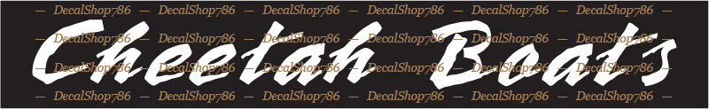 Cheetah Powerboats -Outdoor Sports- Vinyl Die-Cut Peel N' Stick Decals/Stickers