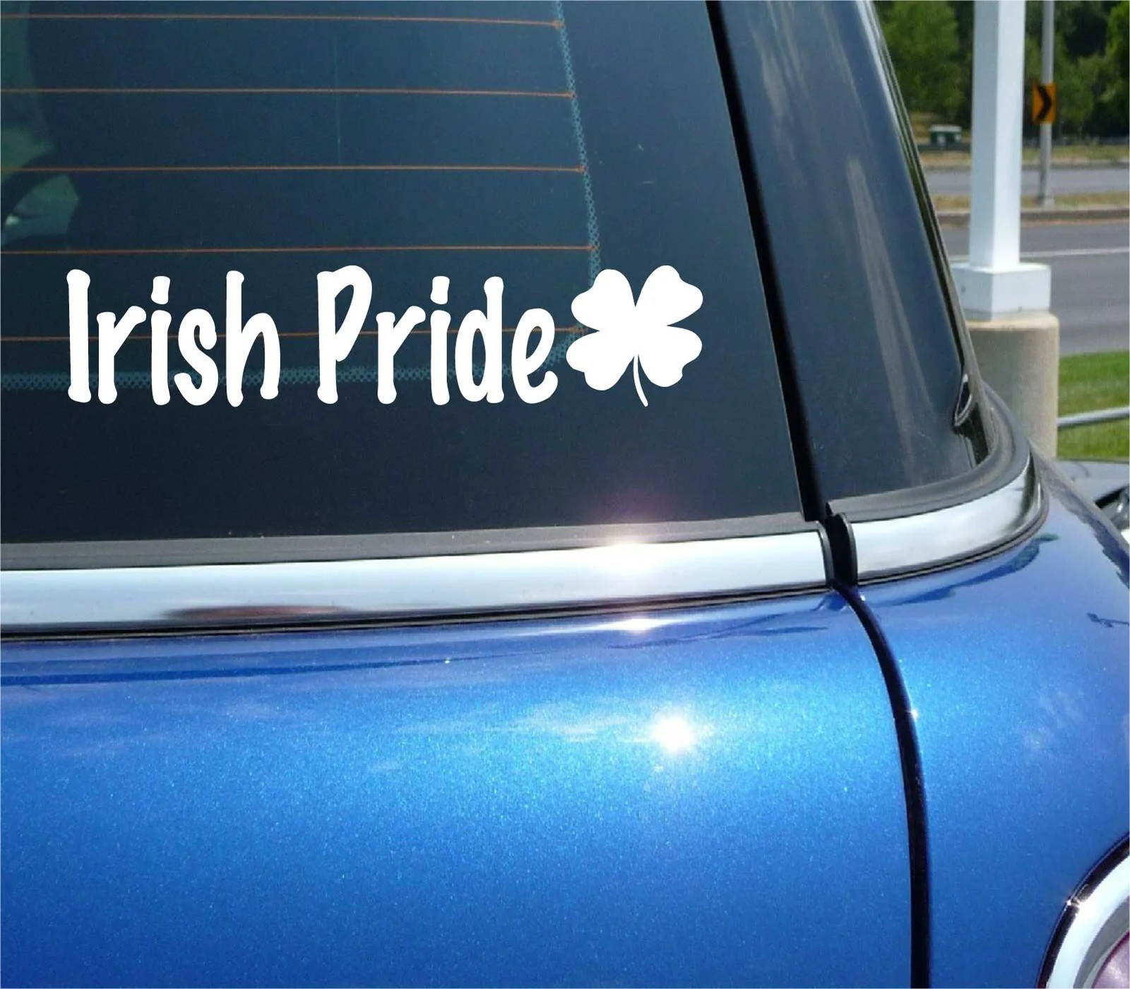 IRISH PRIDE DECAL STICKER IRELAND FUNNY HERITAGE CELTIC 4 LEAF CLOVER CAR TRUCK