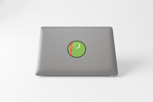Turkmenistan Flag Circle Sticker Decal