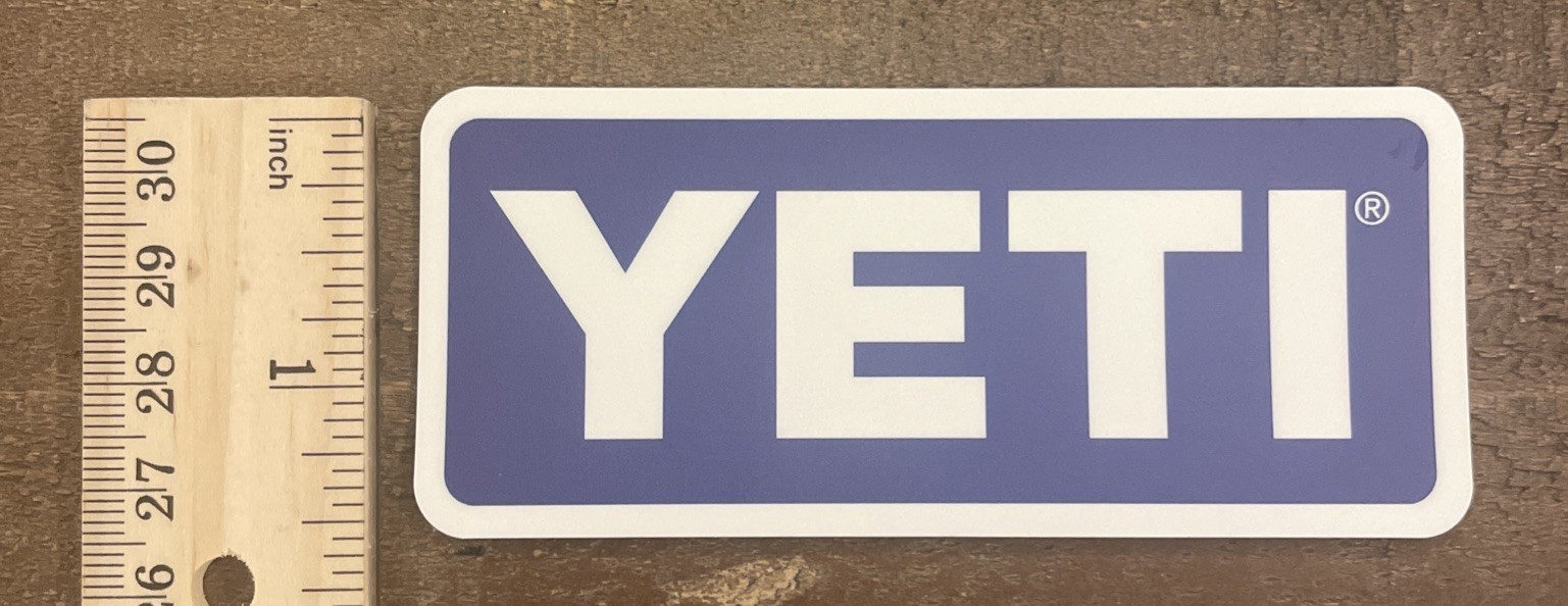 Limited Edition Yeti Blue & White Sticker Decal