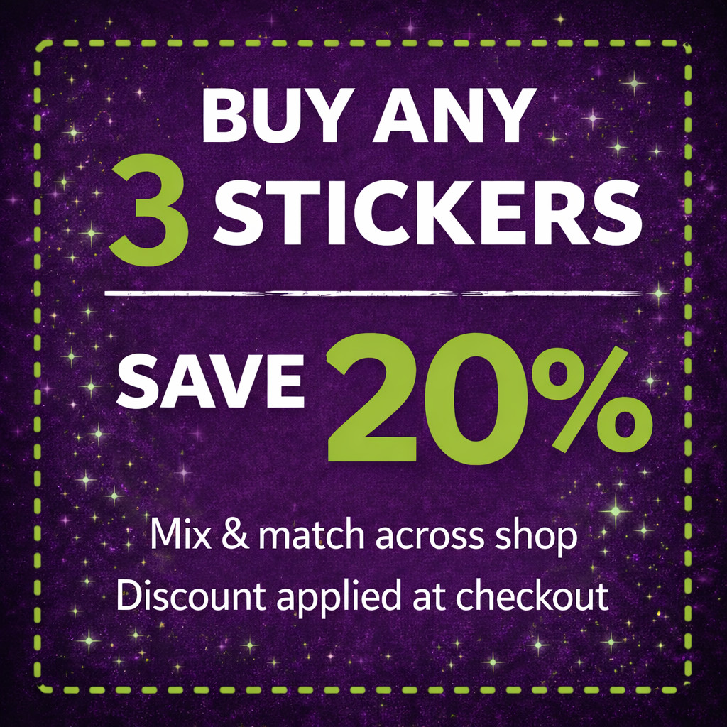 Evil Alien Vinyl Sticker – Otherworldly – Sci-fi – Waterproof
