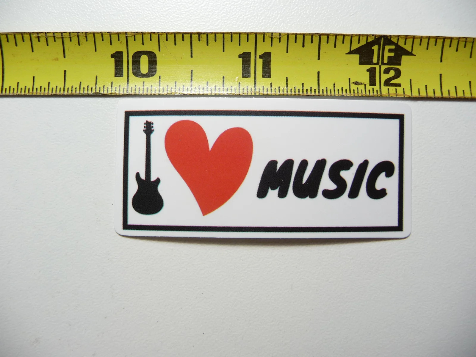 ELECTRIC GUITAR HEART LOVE MUSIC BORDER SMALL STICKER DECAL MUSICIAN FAN BAND