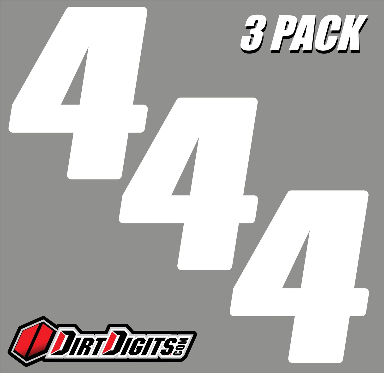 5.5 Inch White Motorsport Number Decal High Gloss Vinyl for Motocross Racing