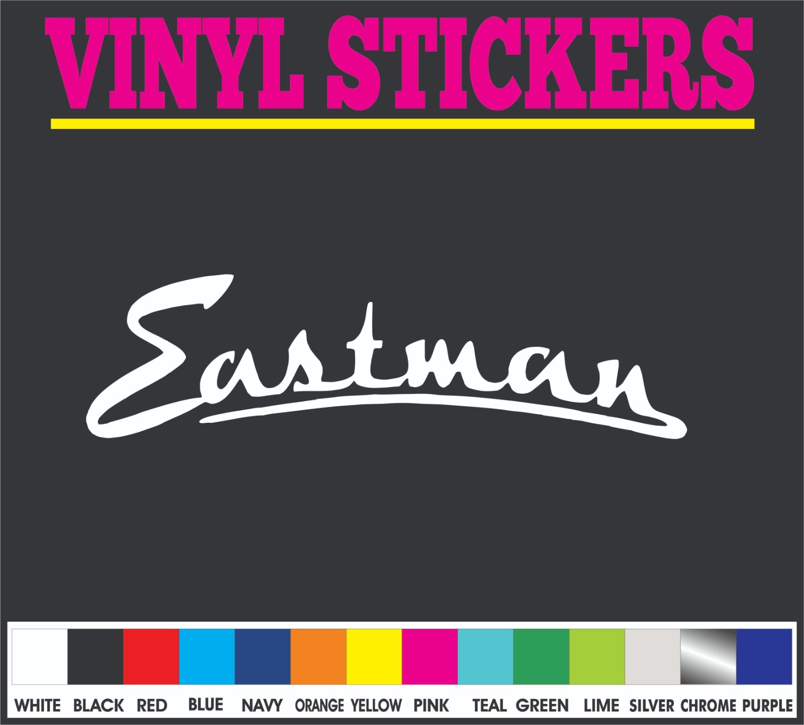 This decal/sticker is compatible with Eastman Guitars and others 9"