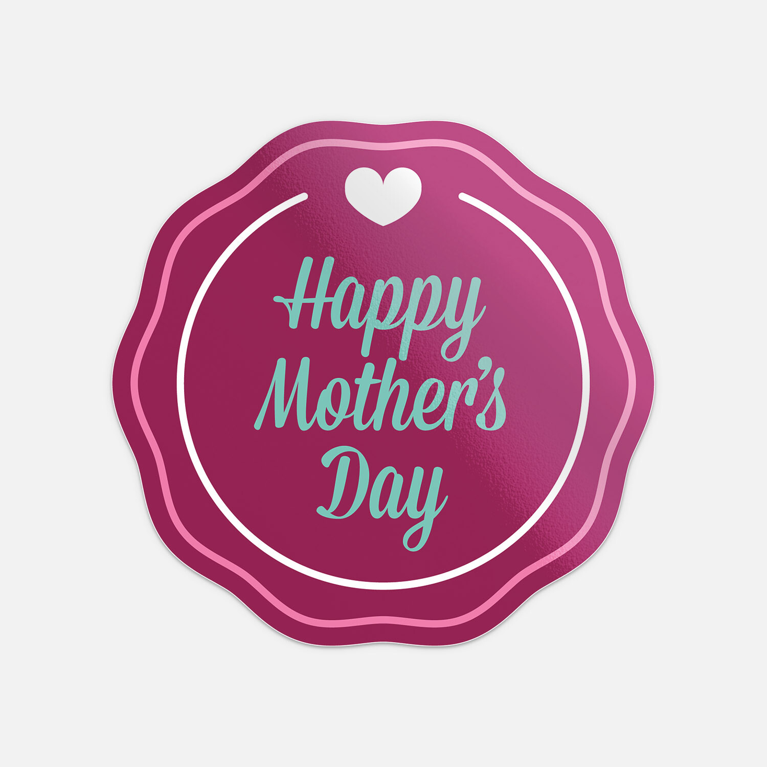 Happy Mothers Day Pure Pink Vinyl Sticker Decal