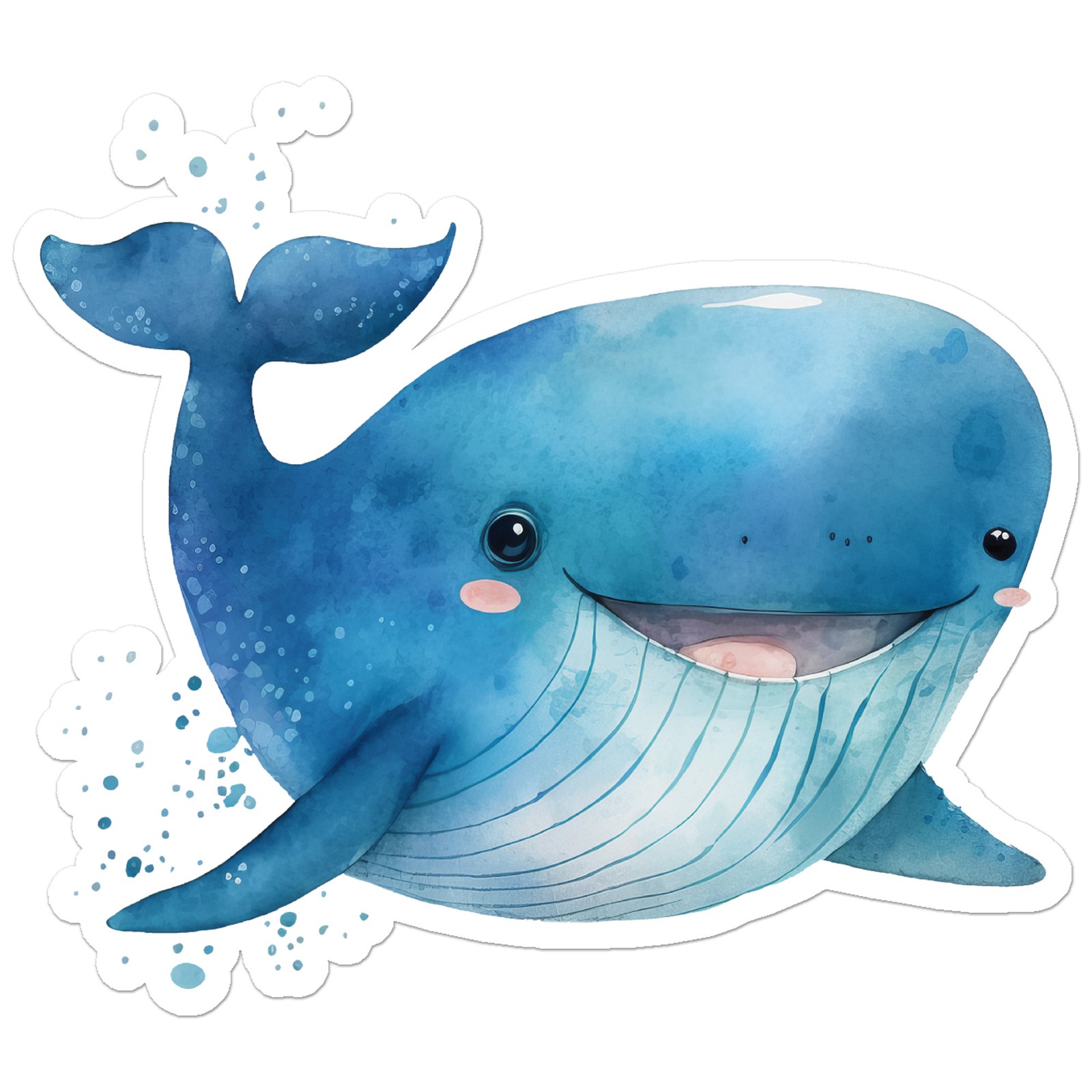 Cute Blue Whale – Vinyl Decal Sticker – Car Window Laptop – ebn9397