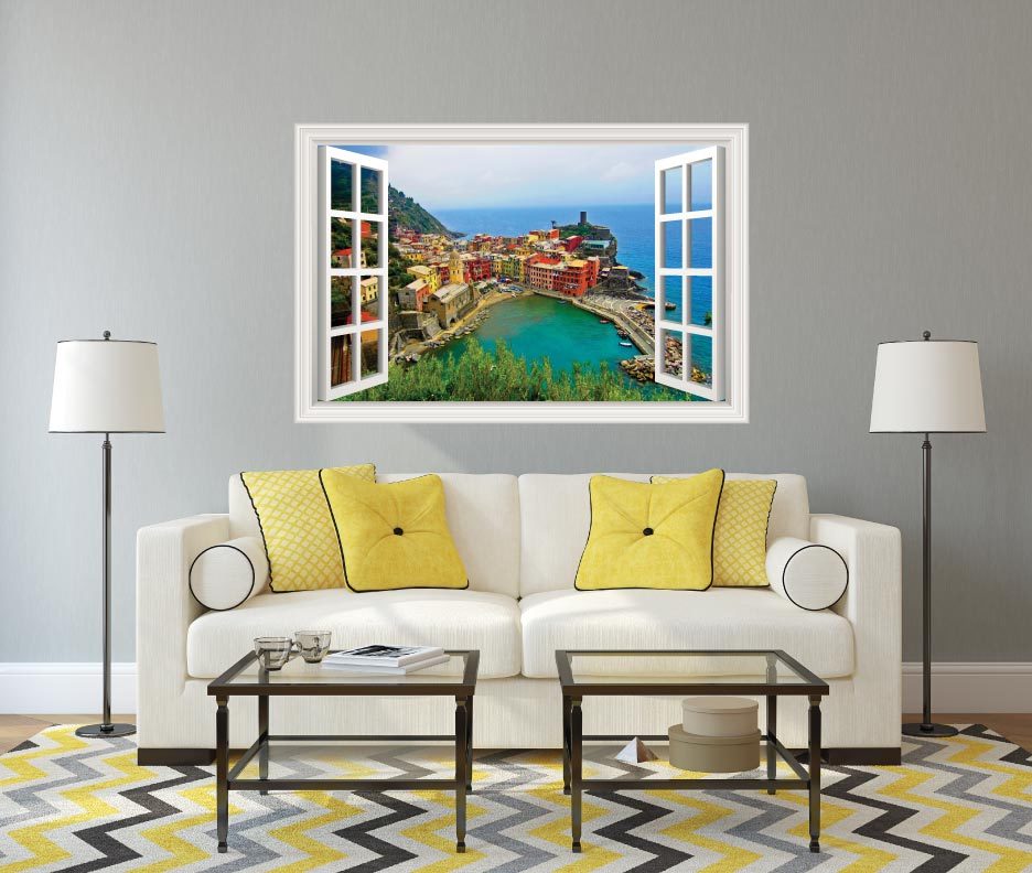 Italy Ocean Beach Scene #2 Wall Decal Sticker Graphic Art – 4 Size Options