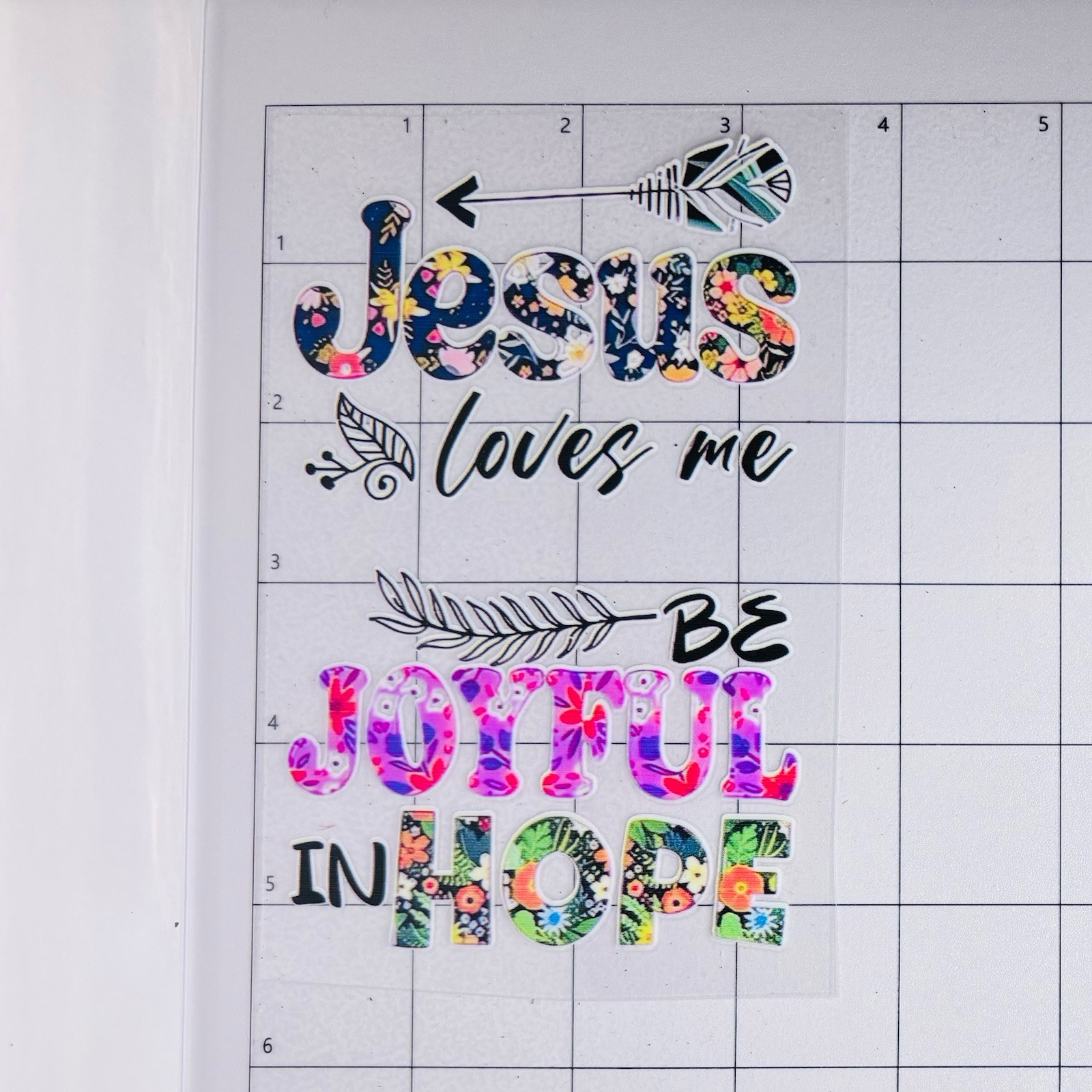 Faith Jesus Quotes UV DTF Transfer Sticker Wrap DIY Cup ⭐️3.5 x 6 Inch(H) MT0050