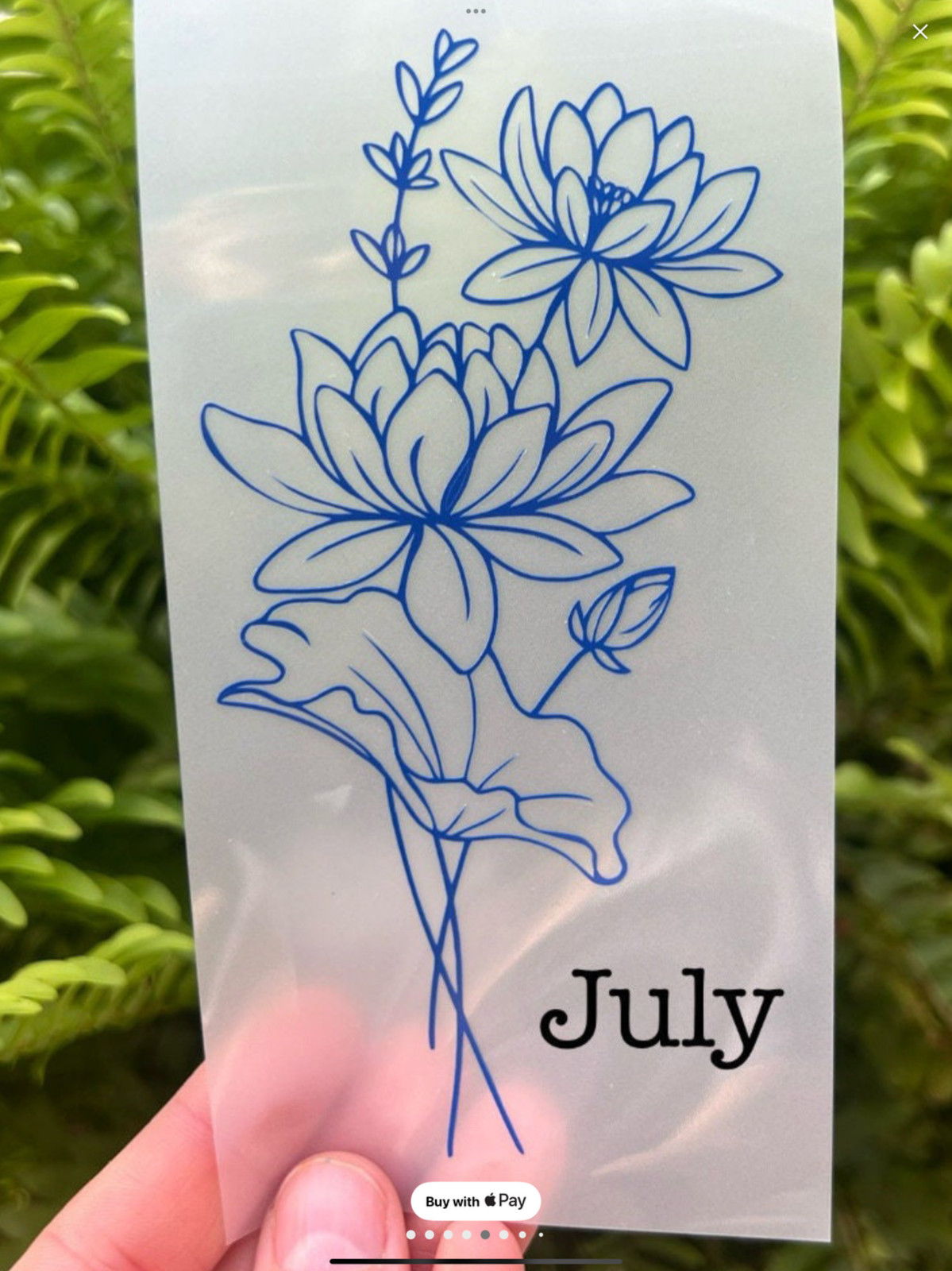 Birth Flower Vinyl Decal – Custom Bouquet Sticker – Floral Design 5 INCHES TALL