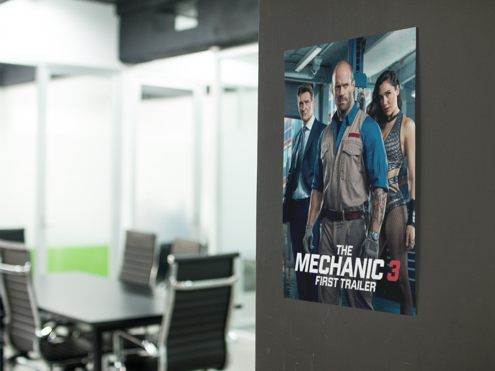 Action Mechanic Movie Style Wall Vinyl Decal Poster Print Removable Adhesive